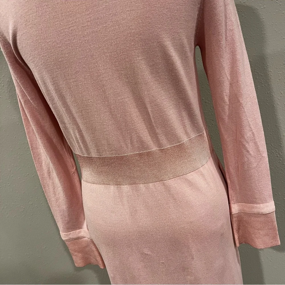 WHBM long sleeve pale pink open long cardigan/ duster - Picture 7 of 12